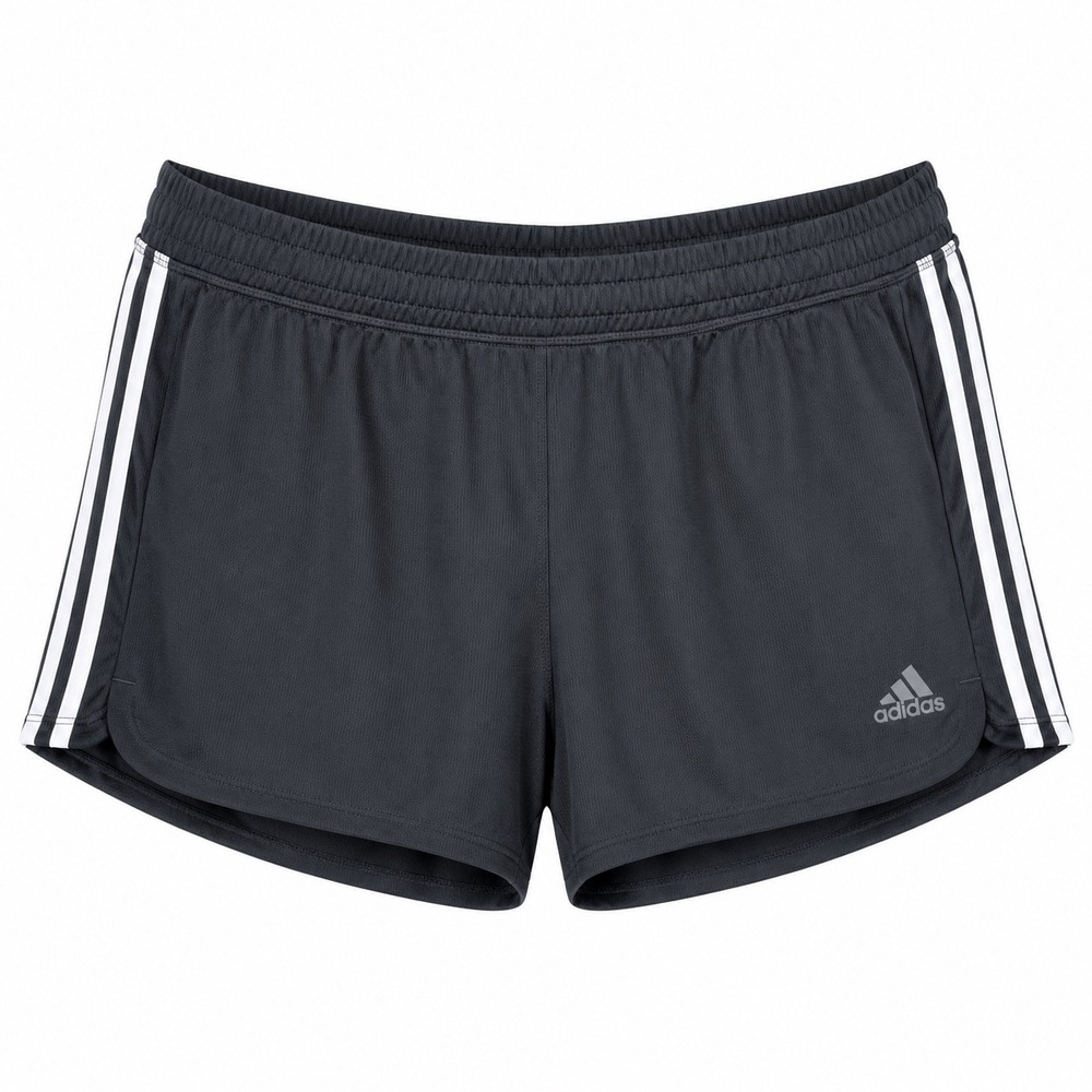 Adidas Womens Pacer 3S Knit Shorts XL Black White Aeroready Athletic Gym Running